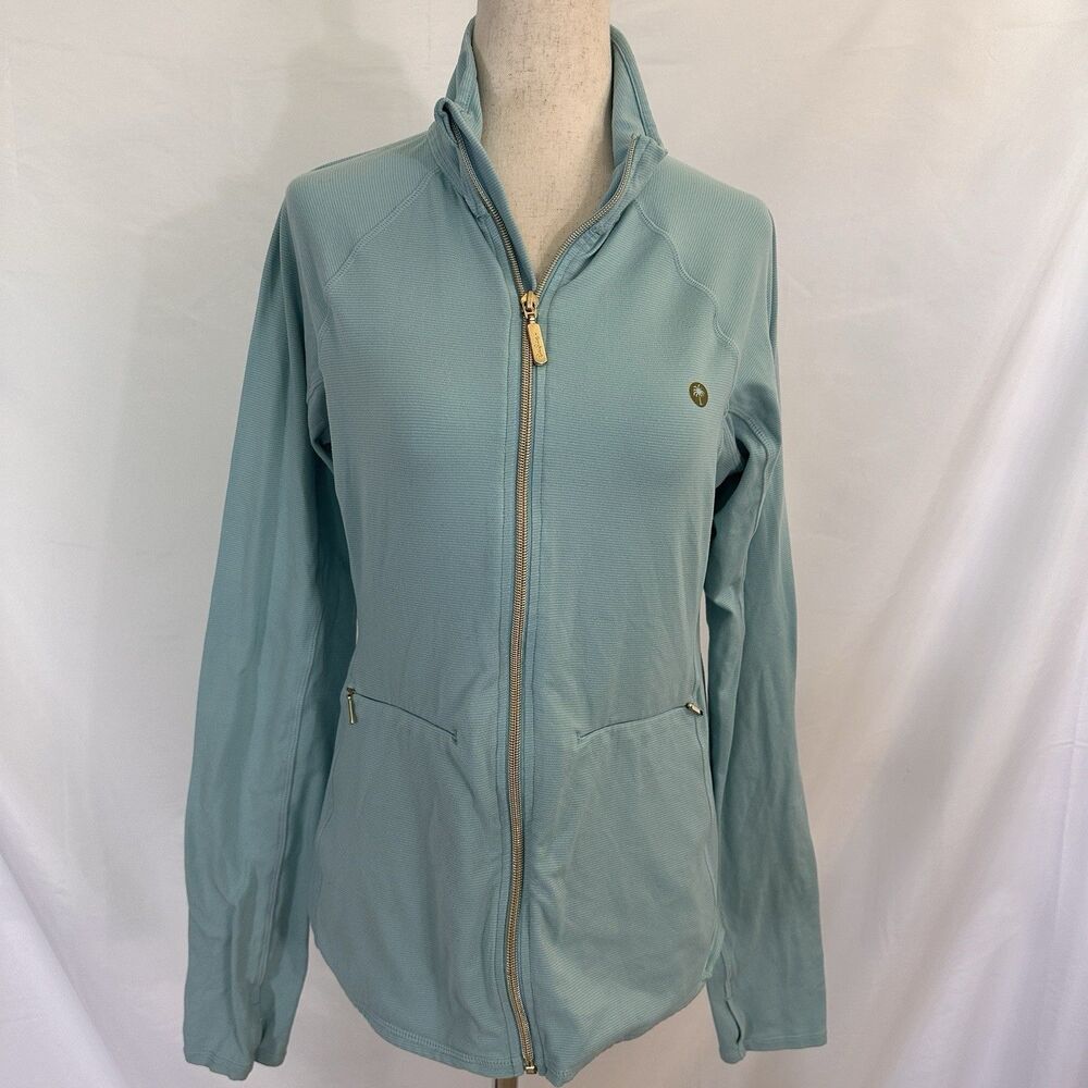 Lilly Pulitzer Seafoam Zip-Front Lightweight Jacket